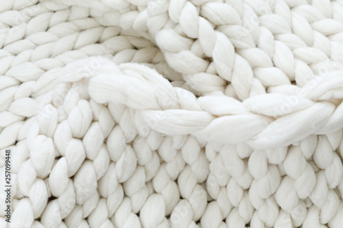 Photos White texture background from merino blanket