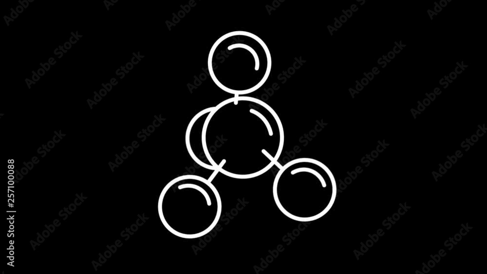 Molecule line icon on the Alpha Channel Molecule line icon on the Alpha Channel