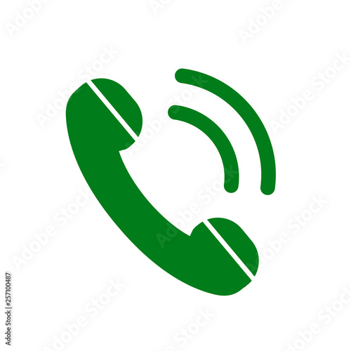 Handset flat icon - stock vector