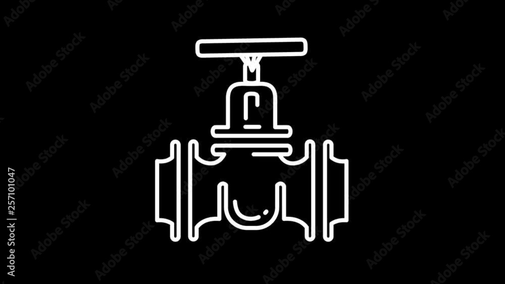Valve line icon on the Alpha Channel Valve line icon on the Alpha Channel