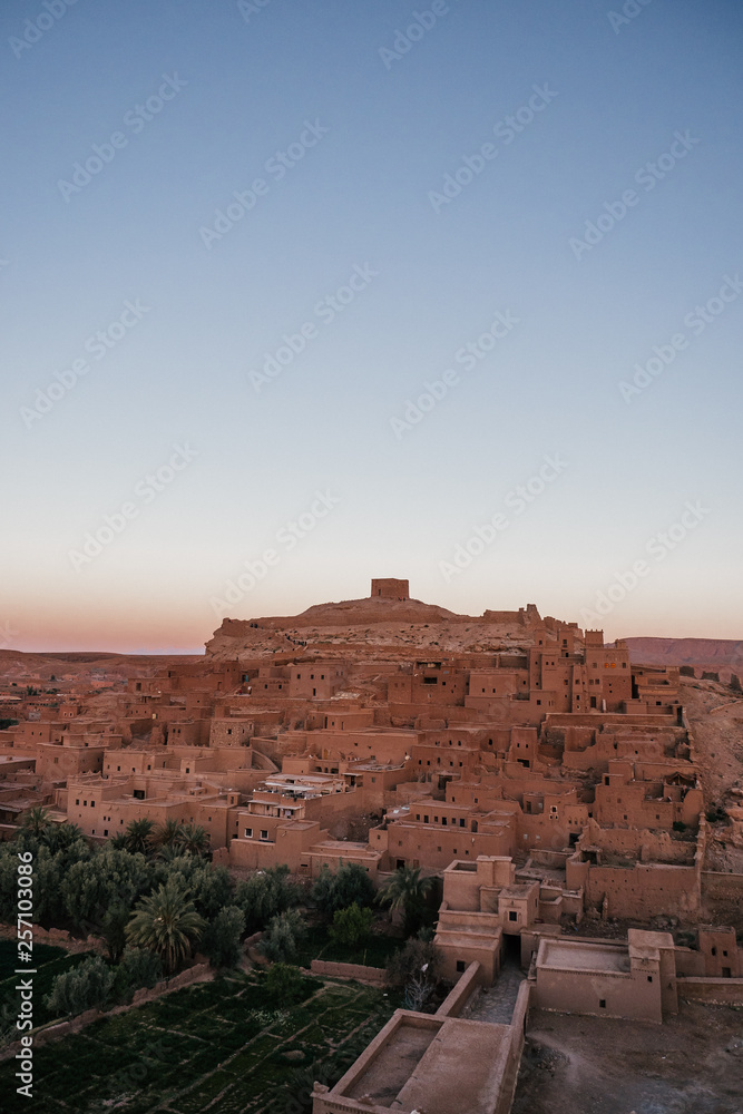 Ait Ben Haddou in Morocco, Africa while sunset Ait Ben Haddou in Morocco, Africa while sunset