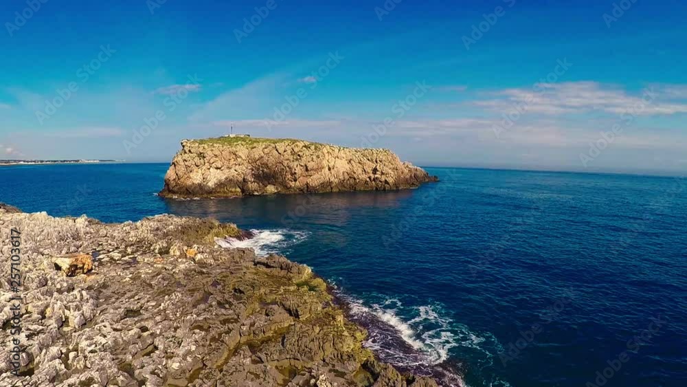 Aerial view of Scoglio Polignano a Mare , Metropolian of Bari. Italy. Aerial view of Scoglio Polignano a Mare , Metropolian of Bari. Italy.