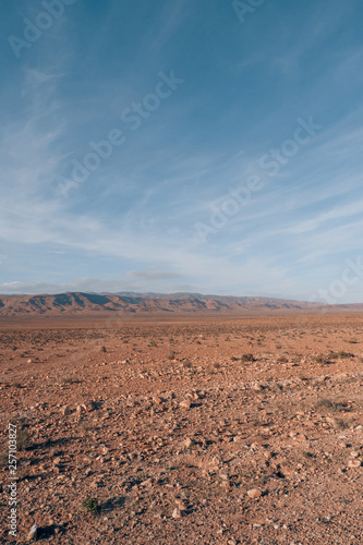The beautiful sandy landscape and endless expanse of Morocco.