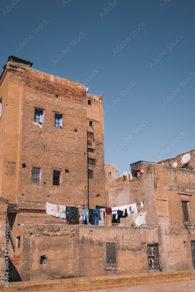 A typical house of the ancient Medina in the northern moroccan city Fez. A typical house of the ancient Medina in the northern moroccan city Fez.