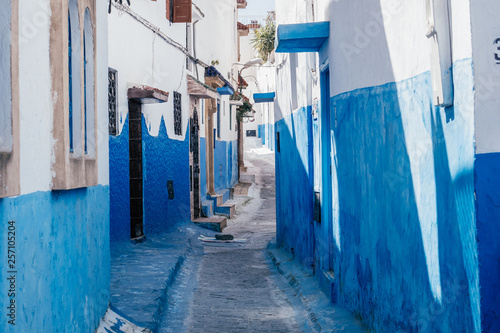 Alleys of the Blue City Chefchaouen in Morocco © SmallWorldProduction