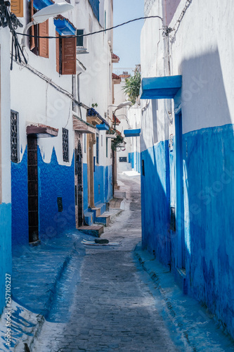 Alleys of the Blue City Chefchaouen in Morocco