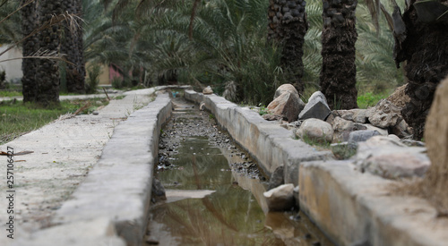The old irrigation system in Nakheel farms in the Sultanate of Oma photo