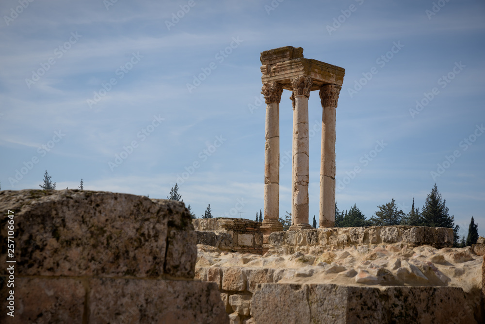 Anjar roman and Umayyad ruins in Beqaa, Lebanon