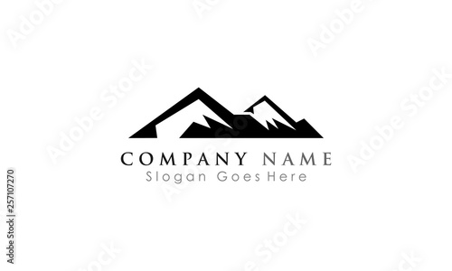 mountain peak vector