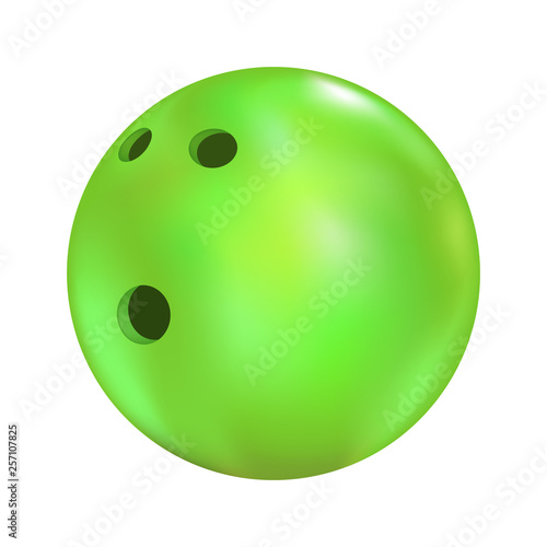 green bowling ball draw