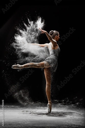 young dancing girl ballerina