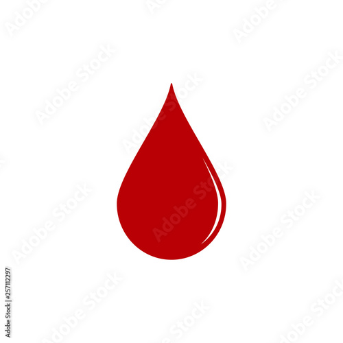 Blood drop illustration. Vector. 