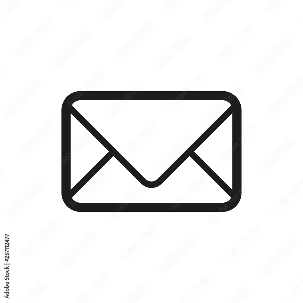 Mail icon. Vector illustration. Isolated. Mail icon. Vector illustration. Isolated.