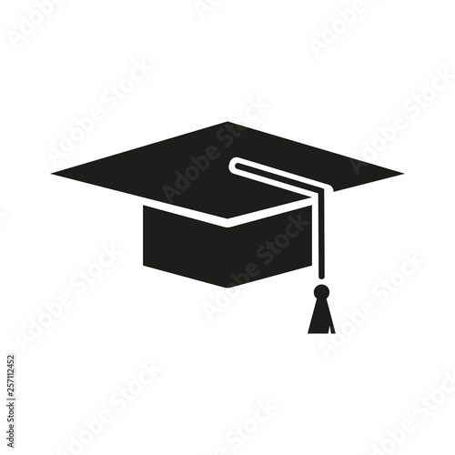 Graduate cap icon design. Vector illustration. 