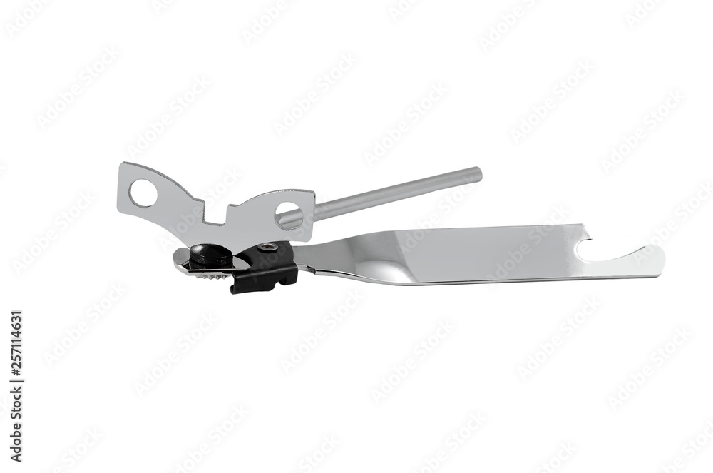 Can opener on white