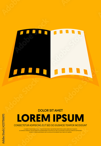 Movie and film poster modern vintage retro style