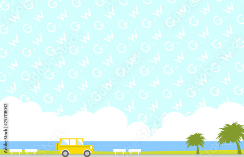 ドライブ　ゴールデンウィーク背景