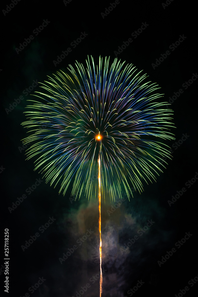 Beautiful fireworks on black background , abstract firework full color isolated Beautiful fireworks on black background , abstract firework full color isolated