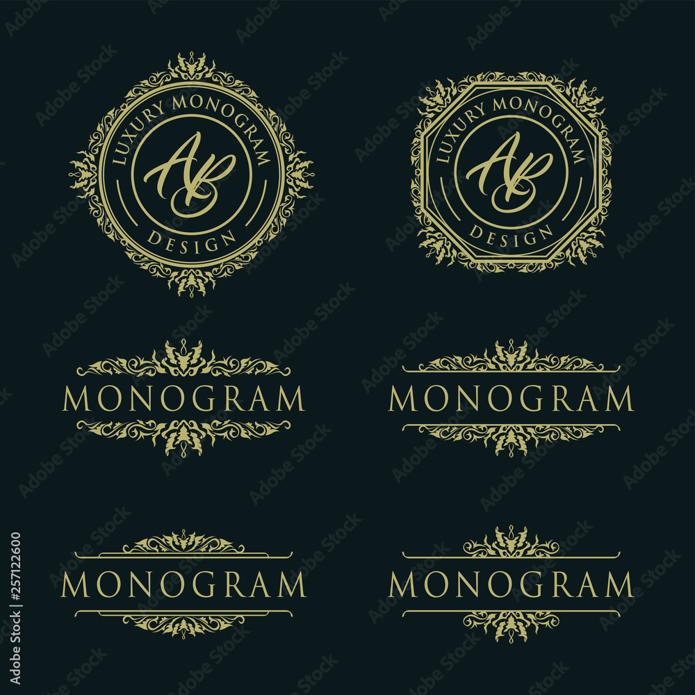Luxury design set for wedding and decoration Luxury design set for wedding and decoration