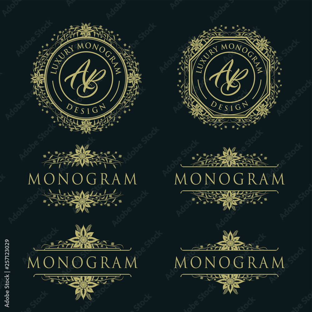 Luxury design set for wedding and decoration Luxury design set for wedding and decoration