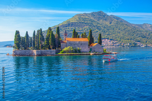 Fototapeta Naklejka Na Ścianę i Meble -  Island of Saint George in Kotor Bay , Montenegro 