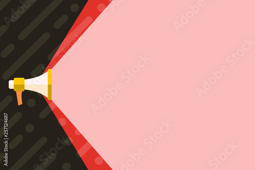 Megaphone Extending the Capacity of Volume Range thru Blank Space Wide Beam Design business Empty template isolated Minimalist graphic layout template for advertising