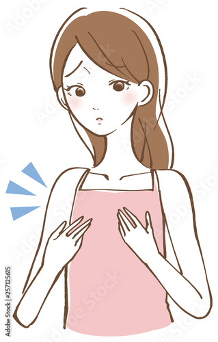 胸の大きさを気にする女性