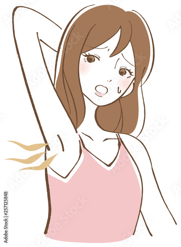 ワキのニオイを気にする女性