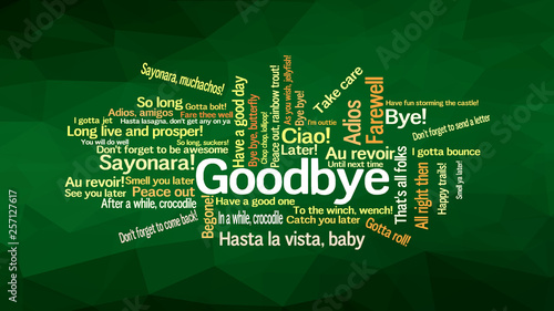 How to say GOODBYE in different photo