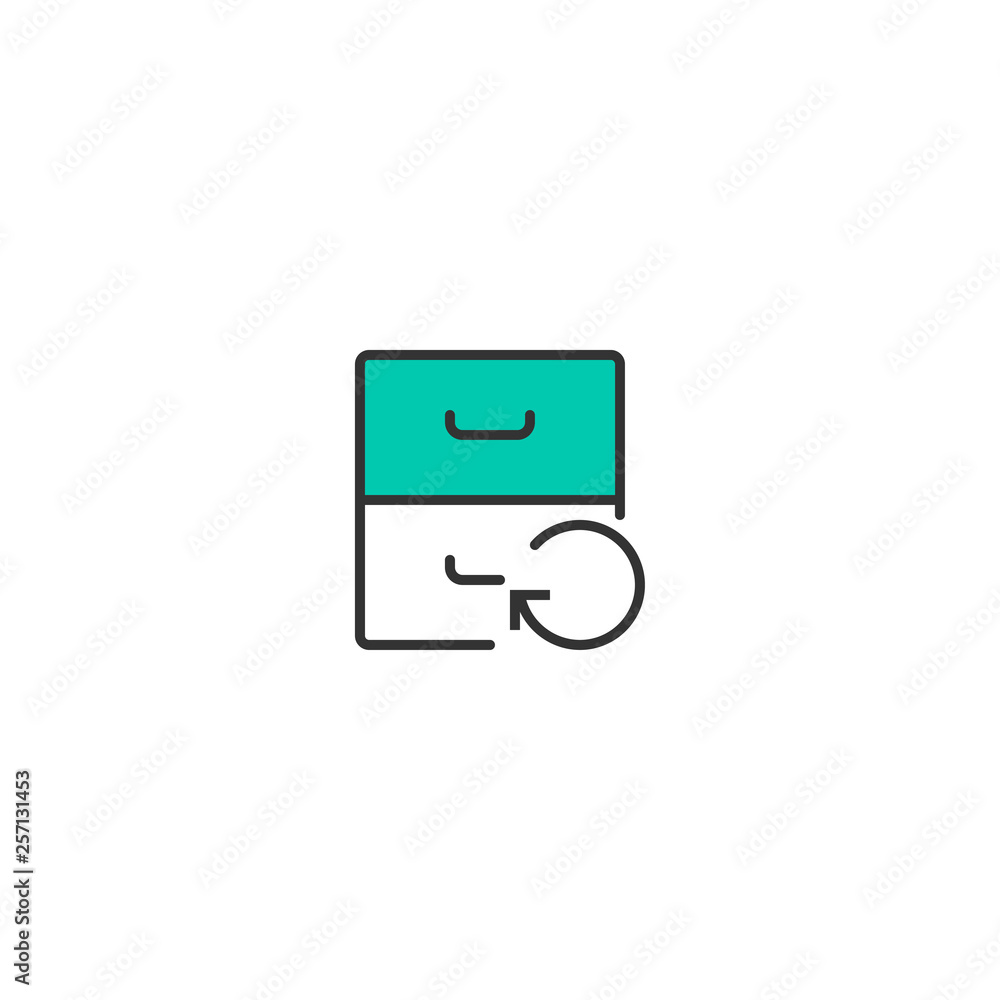 Archive icon design. Interaction icon vector design Archive icon design. Interaction icon vector design