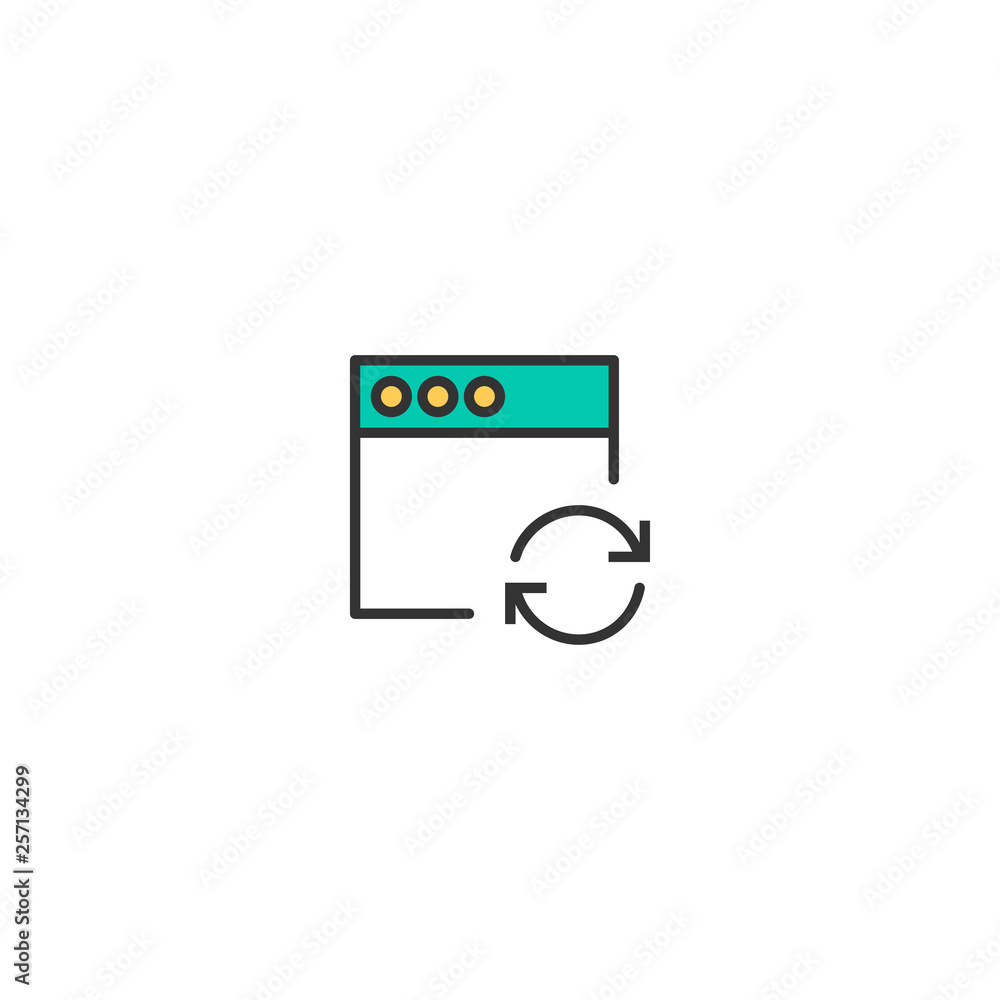 Browser icon design. Interaction icon vector design Browser icon design. Interaction icon vector design