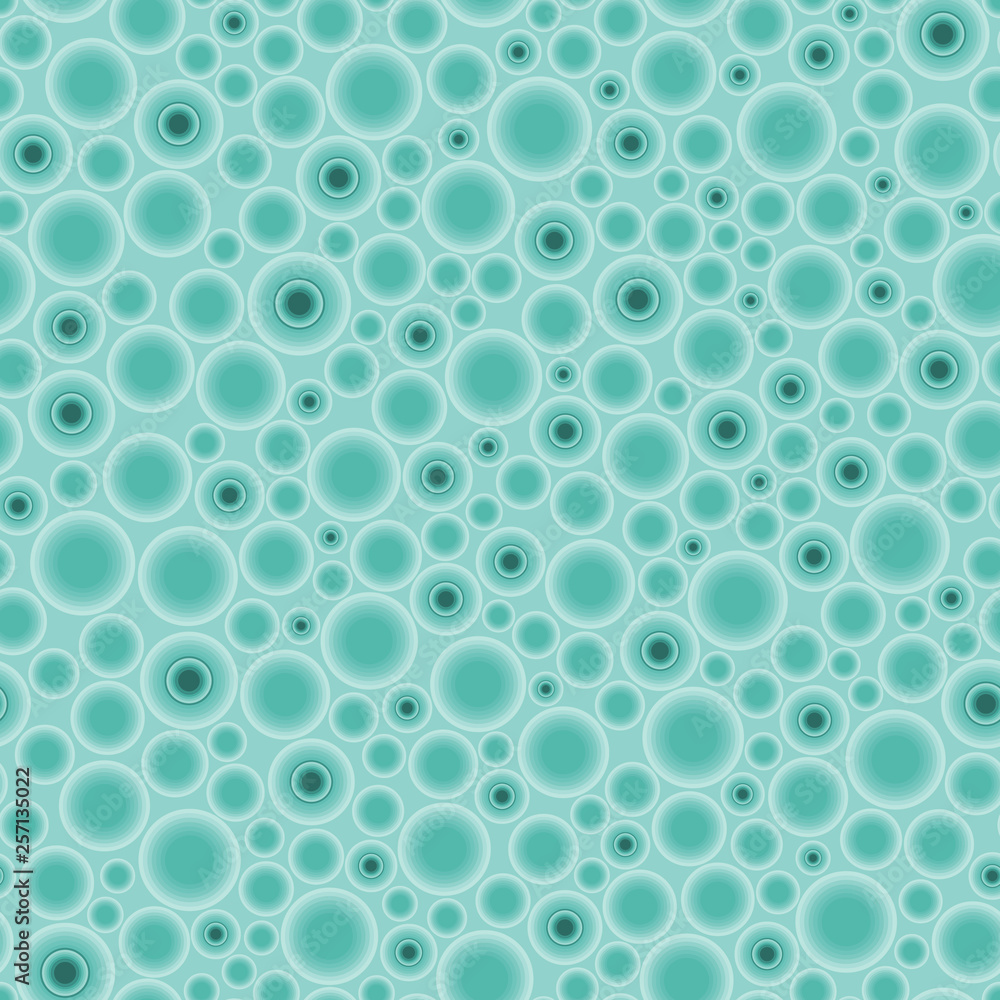 Seamless pattern of geometric elements of round shape. Useful as design element for texture and artistic compositions.