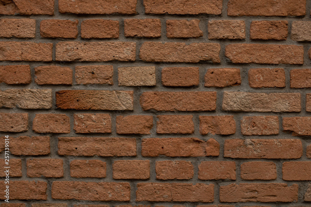 Obraz premium old red brick wall background