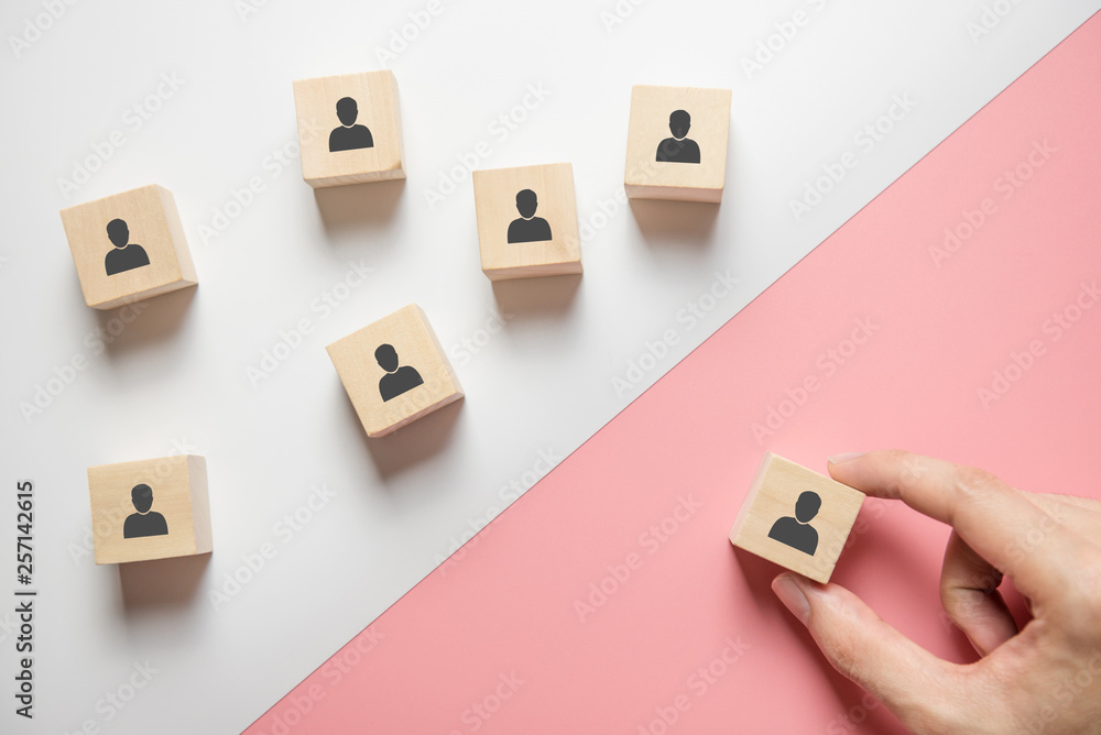 Hand of man search of new employees and specialists. Human Resource Management. The concept of personnel selection and management within the team. Hand of man search of new employees and specialists. Human Resource Management. The concept of personnel selection and management within the team.