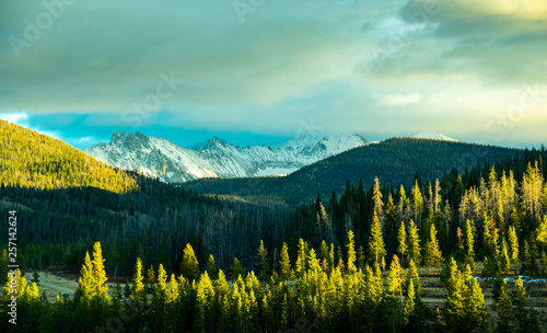 Never Summer Mountains in Light and Shadow at Golden Hour