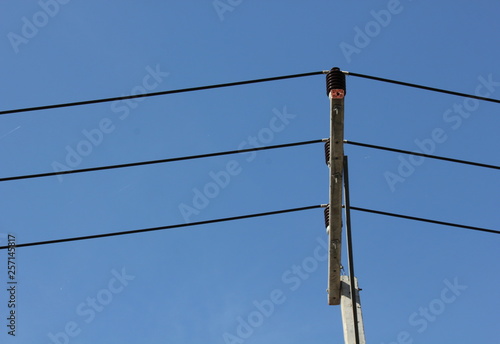 Wallpaper Mural electrical wire and blue sky Torontodigital.ca