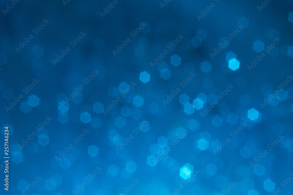 Bokeh Particles on Dark blue background