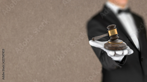 Freemason and masonic symbol of hammer