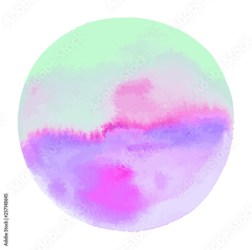 An abstract artistic green and purple watercolor background texture, vector drawing with a place for text or logo