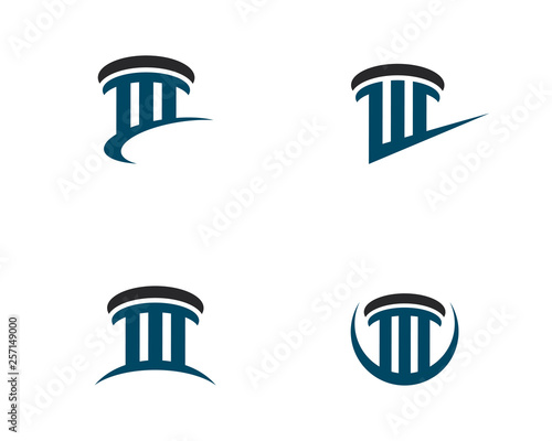 Pillar Logo Template. Column Vector illustration design 