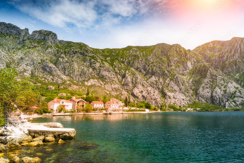 Village on a coast of Montenegro