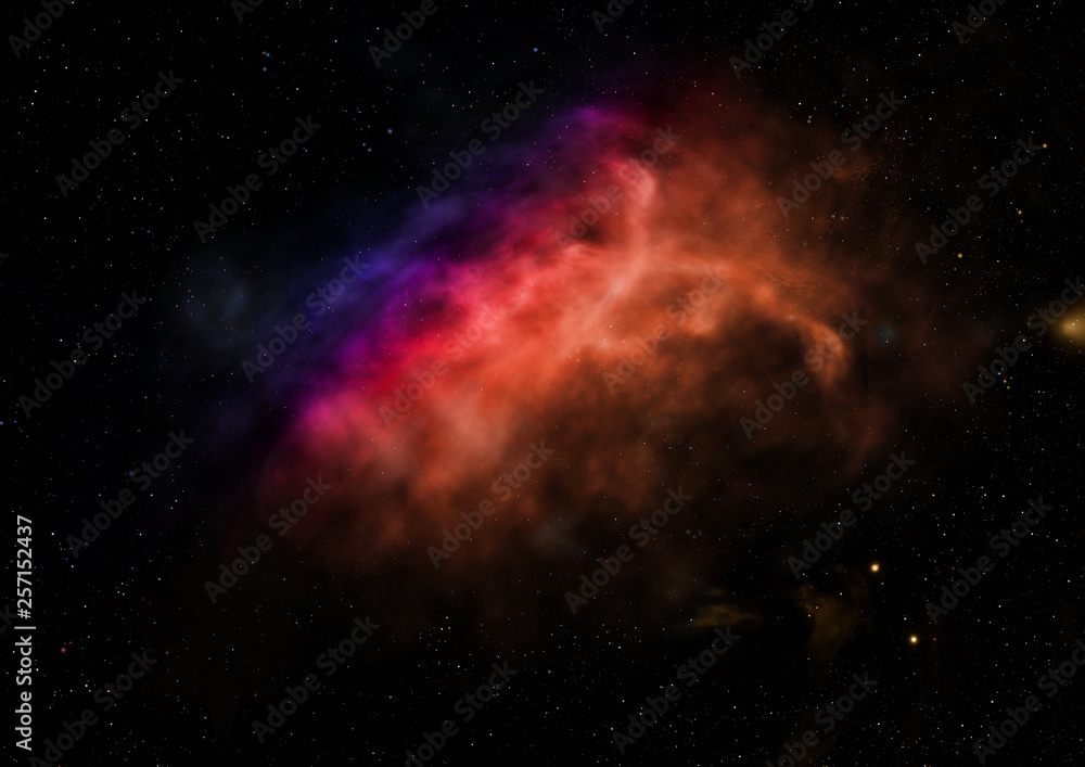 Small part of an infinite star field. 3D rendering Small part of an infinite star field. 3D rendering