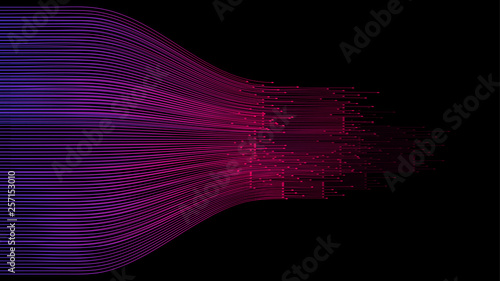 Data connection speed line abstract technology