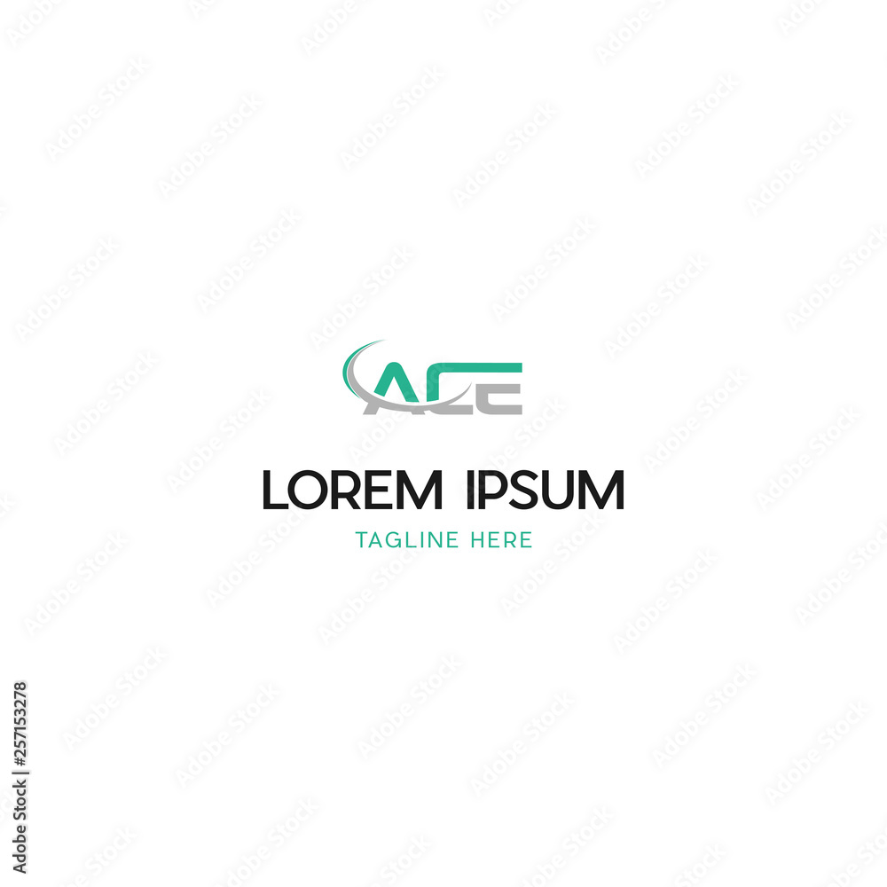 Modern and unique letter ACE initials logo design, Abstract letter ACE modern logo icon design concept. Modern and unique letter ACE initials logo design, Abstract letter ACE modern logo icon design concept.