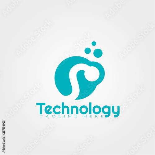 Technology vector logo design