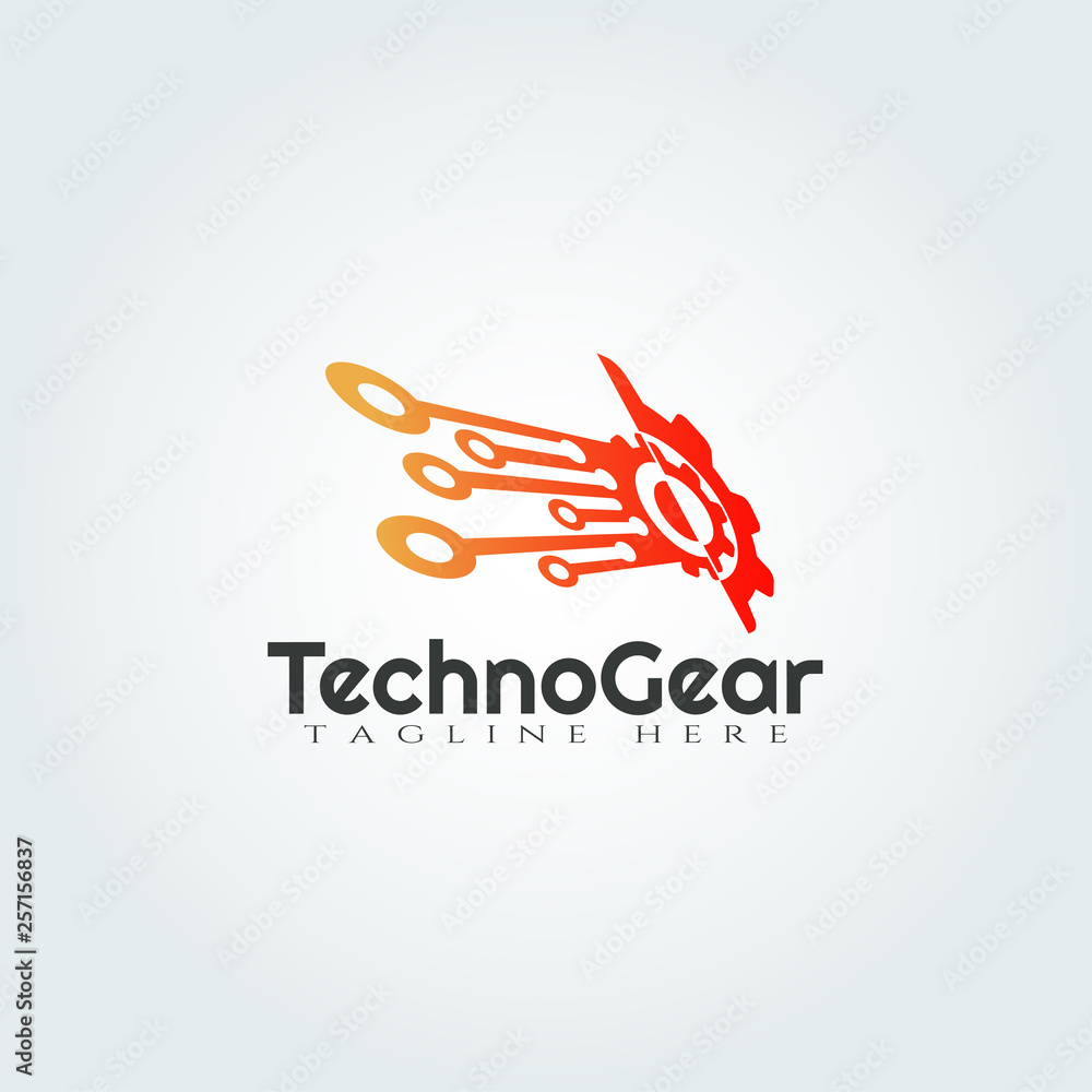Fototapeta premium Gear vector logo design