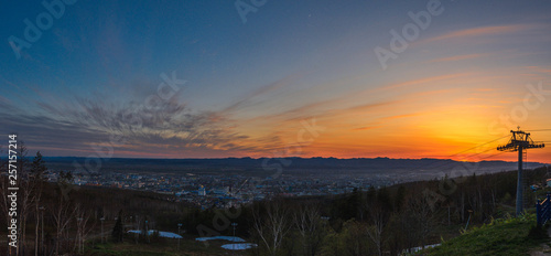 panorama of sunset over the city © Алексей Огурцов