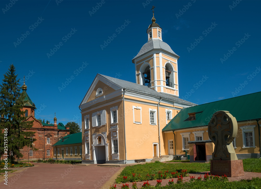 Church of the Icon of the Mother of God Iverskaya in the Borovichi Holy Spirit Monastery. Borovichi, Russia