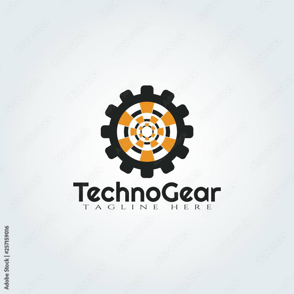 Gear vector logo design