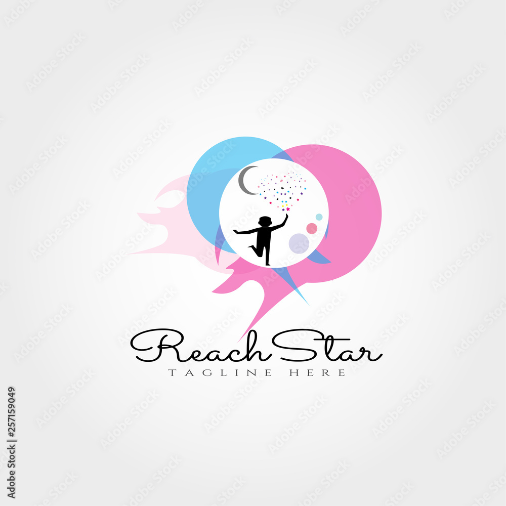Reach star Vector logo design